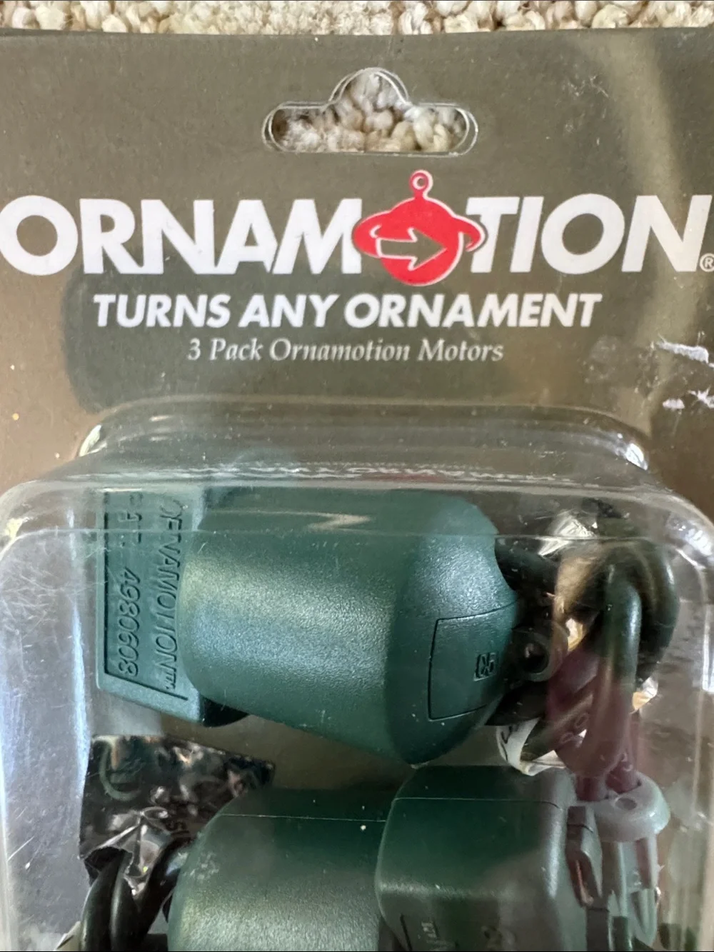 Ornamotion - Pack of 3 Green Ornament Spinners - New